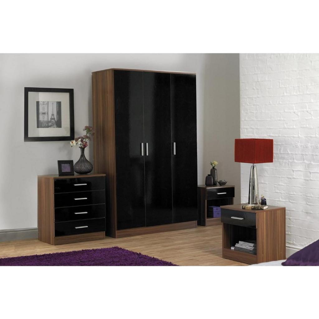 Carleton BLACK 4Piece HighGloss Bedroom Set in M350BN Failsworth for £170.00 for sale Shpock