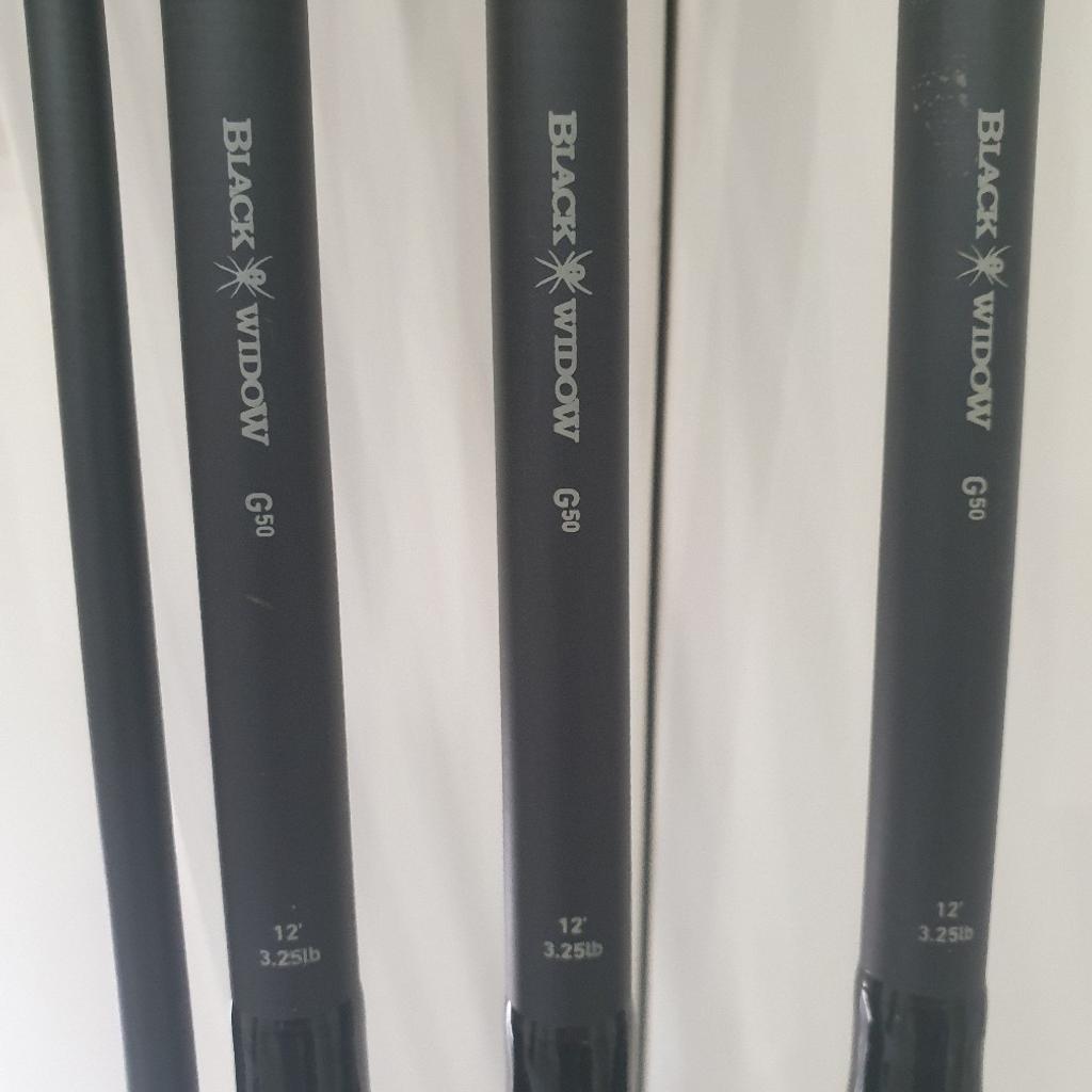 3 x daiwa black widow 12ft 3.25 fishing rods in CM3 Chelmsford for