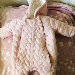 Must have new born pram suit. I bought it in February so only used it 3 times in total. Perfect condition. Can post