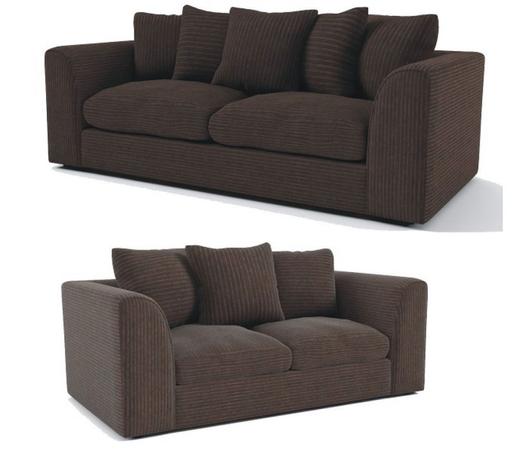 Buy & Sell West Yorkshire Calderdale - Photos for DYLAN 3+2 SEATER SOFA IN JUMBO BROWN