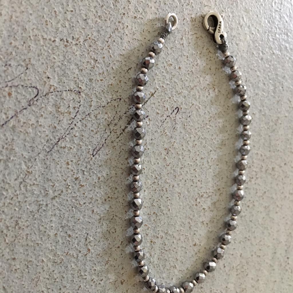 Bracciale pepite 4 mm sfaccettate argento925 argento BRASS Workshop pe4m