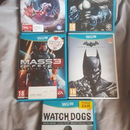 we have sold our Wii U, now selling the games. Will sell separately for £3each or all 5 games together for £12