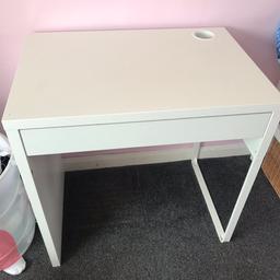 Small white desk with signal draw no marks or scratches only a few months old great condition