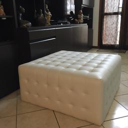 Pouf gigante in ecopelle bianchissimo 90x90 come nuovo