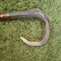 beautiful wooden walking stick with a handle carved out of horn is a very high standard of walking stick open to offers feel free to look at my other items
