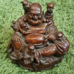 solid wooden Buddha ornament very heavy  open to offers please feel free to look at my other items