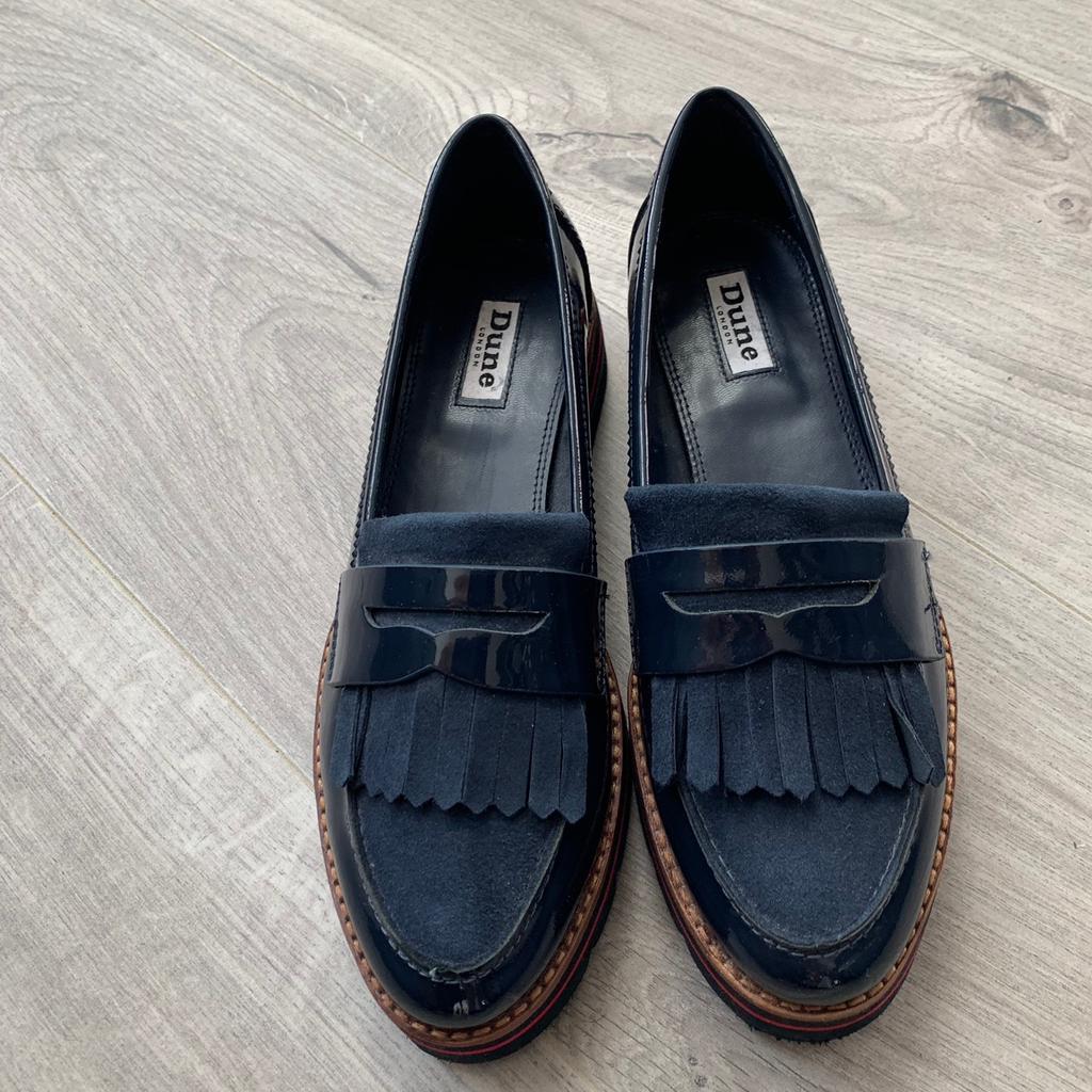 Dune Gracella Flatform Loafers Navy Size 4 in LU4 Luton for