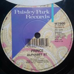 Prince - Alphabet St - Vinyl Record 45 RPM

NO OFFERS
Postage:
£1.25 For ( 1 - 4 ) Singles
£1.95 For ( 5 - 8 ) Singles
£2.95 For ( 9 - 30 ) Singles
Please Note: Listed On Other Sites.
Payment Via Pay-Pal  / Bank Transfer
Follow Me To Keep Updated
Thousands More On The Website.
Contact For Website Link.