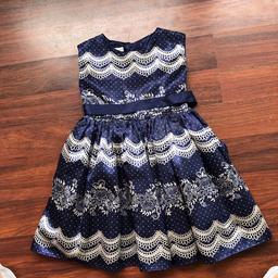 Blue and ivory monsoon girls dress 
Age 5 
Great condition