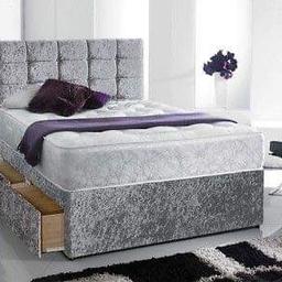 Top quality materials used . 
We manufacturer these ourselfs to the highest level 

Price for base & headboard 
Single £100
Double £120 
Small double £115 
King size £130 

Add price below for bed and mattress 
Single £65 
Double £85 
King size £105 

Add drawers to bed 
£10 per drawer . 
Buy 3 drawers get 1 free !! 

Standard 2 man delivery 
£10 within 20 miles of Birmingham