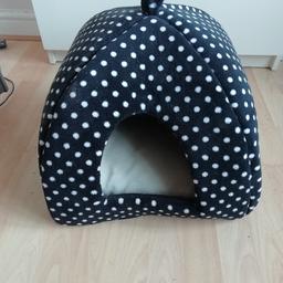 brand new cat igloo never used cat don't like it just dusty comes with fluffy pillow inside. collection only drop me a message below if interested