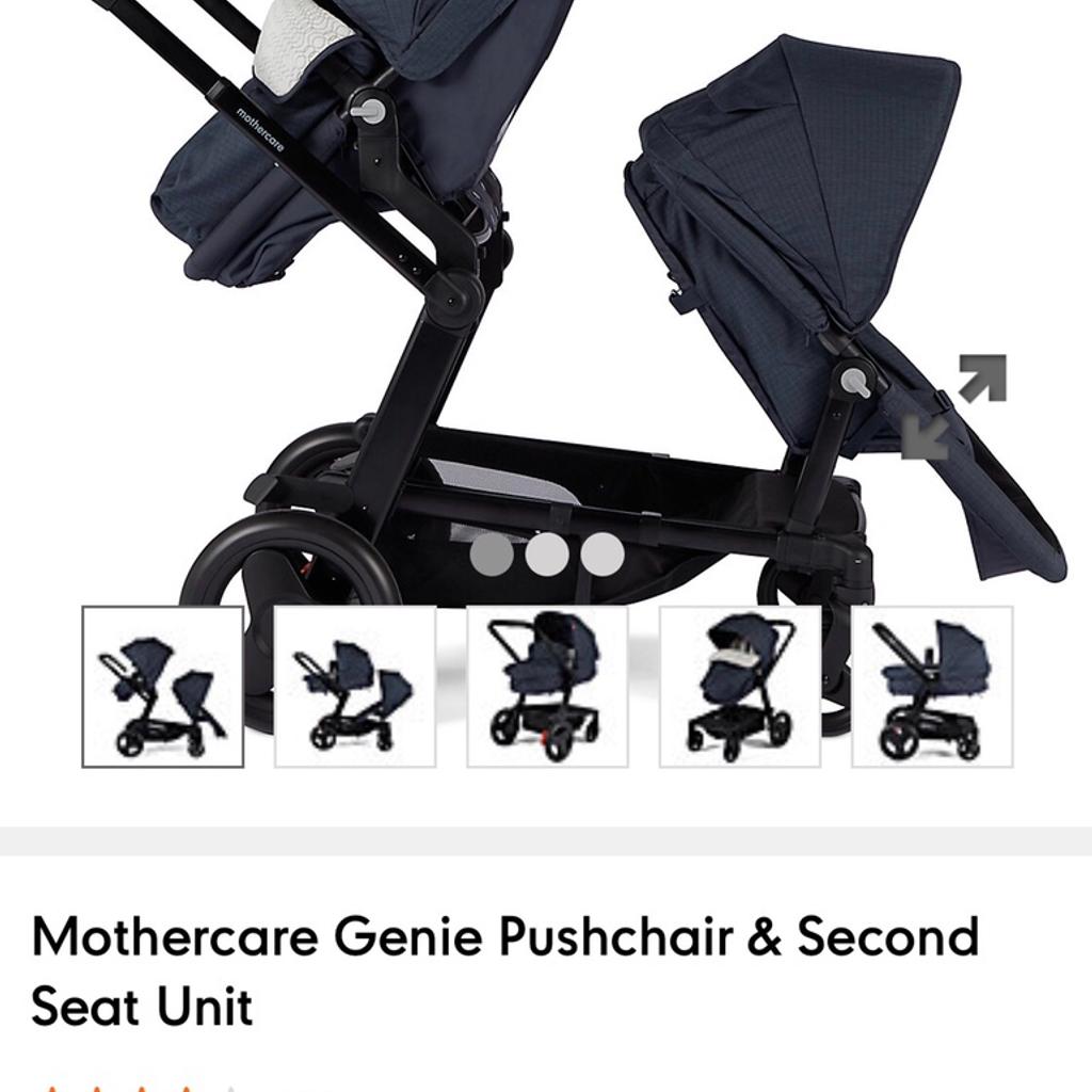 Mothercare genie outlet second seat grey