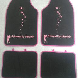 Powered By Fairy Dust Black and Pink Car Mats
New, not used