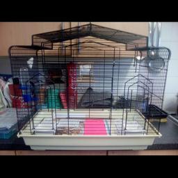 Good sturdy cage
Looking for about 25£
The measurements are
H-60cm
L-65cm
W-34cm
Collection only
Comes with feeders only 
Sorry 
Cleaned out and disinfected