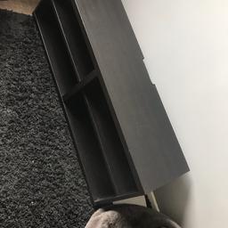 Ikea Black tv stand, has a few little marks on it but you can’t see them, has detachable selfs, open to sensible offers