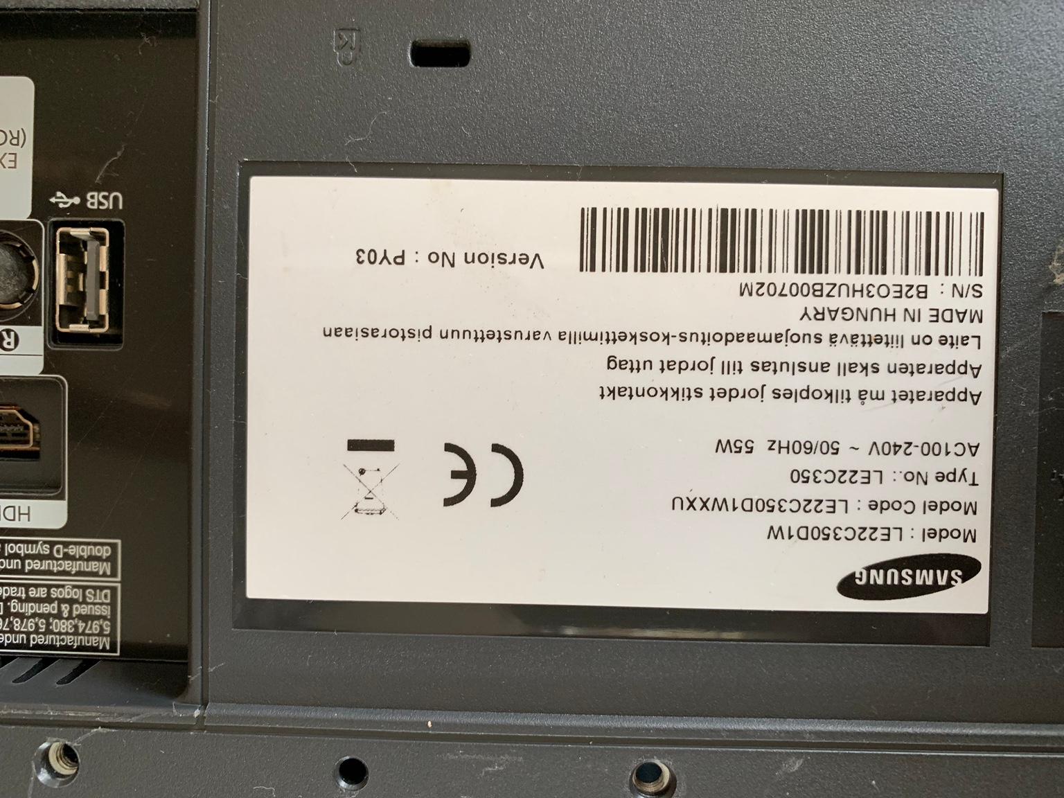 Samsung wall mounted tv in KT10 Elmbridge for £40.00 for sale Shpock