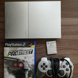 Verkaufe PS2 mit Controller, Speicherkarte und dem Spiel Need for Speed Pro Street an Selbstabholer