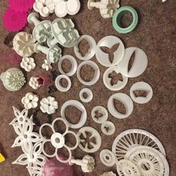 Cutters , patchwork cutters nozzles , shoe cutter lots of bits and bobs for cake decor