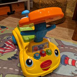 This is in great condition. Only been used in the house. No damage or marks. The orange display can be removed from the car so it can be less bulky or if your child could play with the steering wheel separately. Collection only.