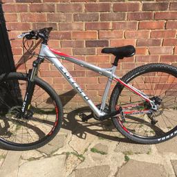 Carrera hellcat ltd edition 18” frame. Good condition with a couple of scratches, new front tyre and rotor disc. No swaps