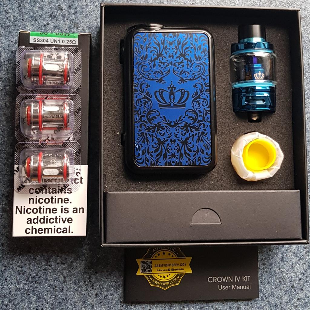 elfbar elfa master akku Uwell Crown 4 (IV) Kit Blau 5ml 200W Box Mod online kaufen main image 1