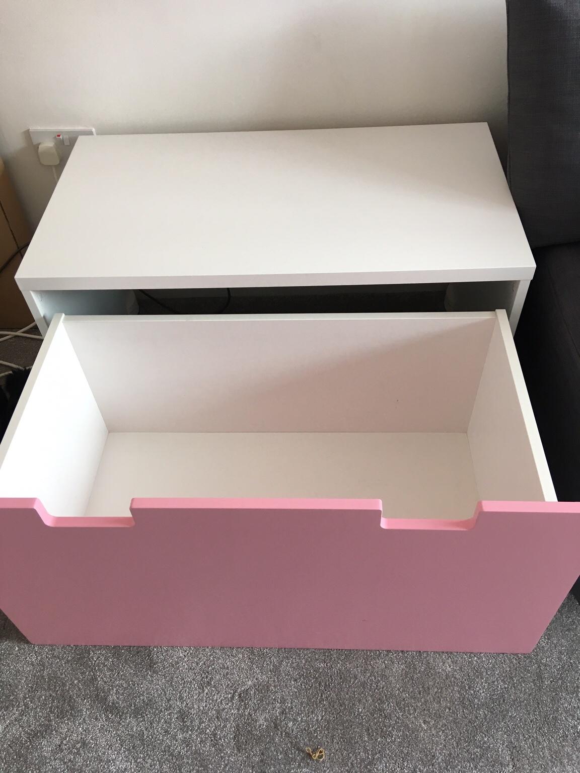Ikea Stuva Toy Box/Chest Bench Pink & White in L33 Knowsley for £25.00