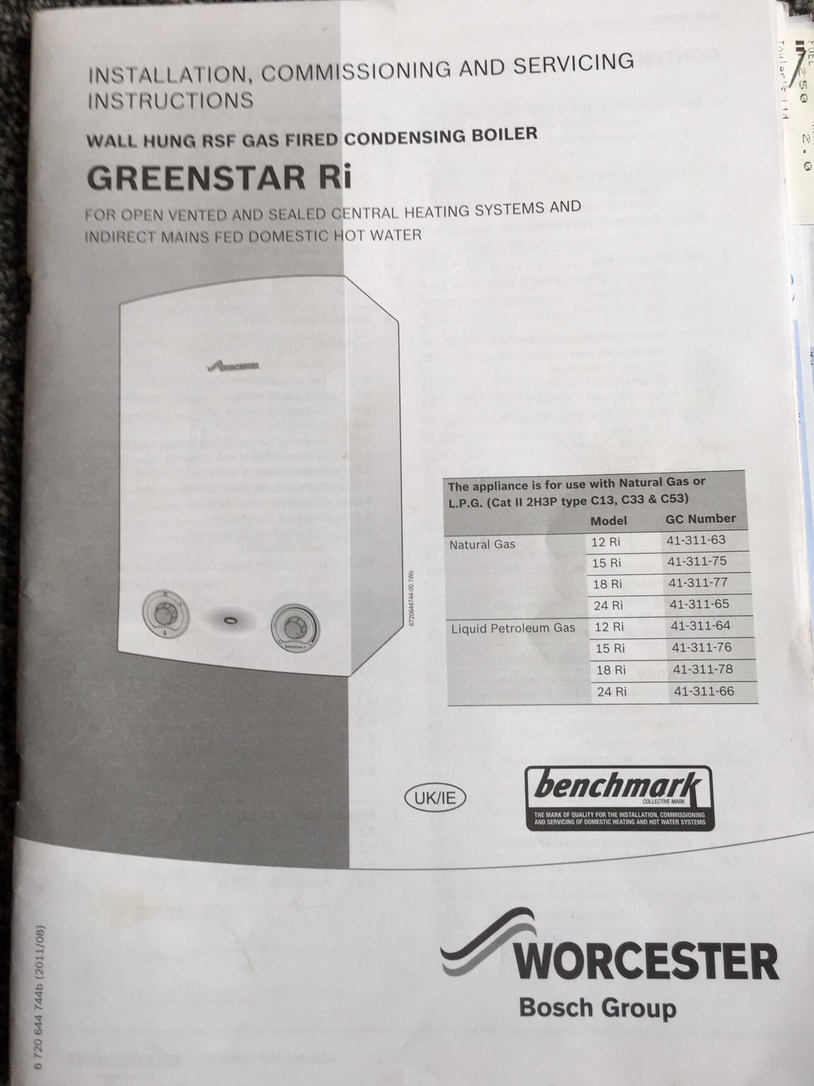 Worcester Gas Condensing Boiler in BB2 Pleasington for £100.00 for sale