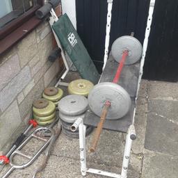 70kg of weights 3 bars and 2 benches. all beeds a good clean and benches have seen better days. 30 quid for lot. ready to go.