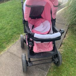 Pink colour pushchair used just few months