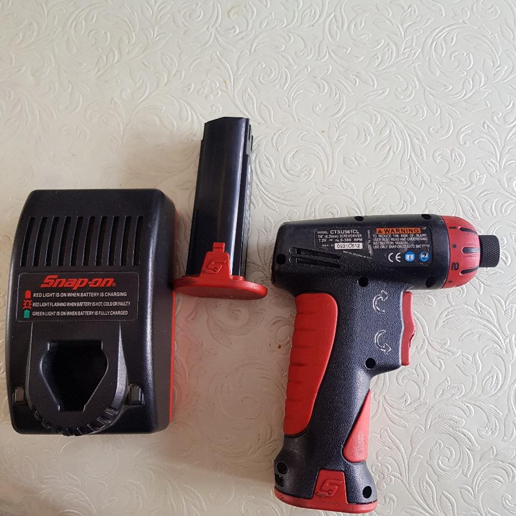 snap on 7.2v screwdriver 1/4" in East Staffordshire for £45.00 for sale