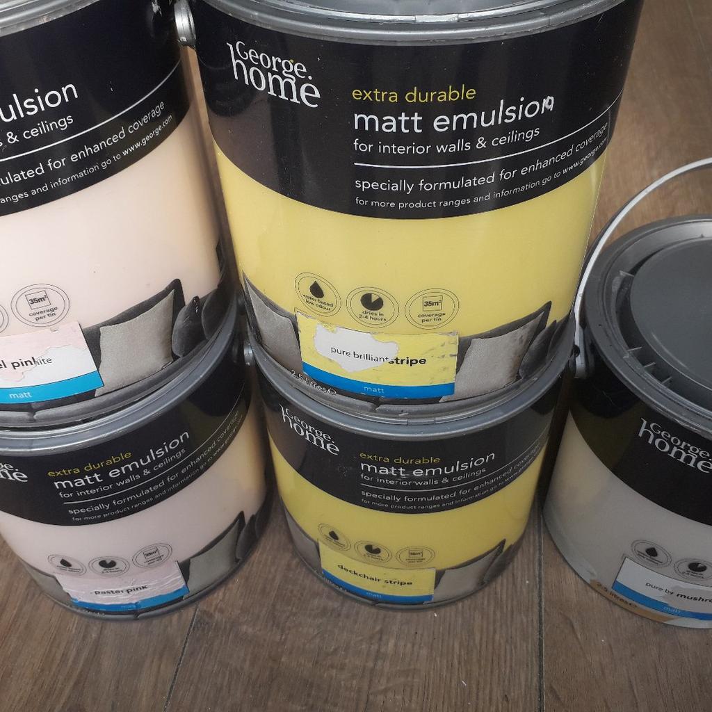 Home Asda paint. 5 x 2.5ltr new in Doncaster for £15.00 for sale