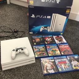 PS4 Pro 1tb
Comes with 1 pad, 9 games & box
Hardly used bought for my 7 year old but he doesn’t play on it so like new. 
Collection from Lowton