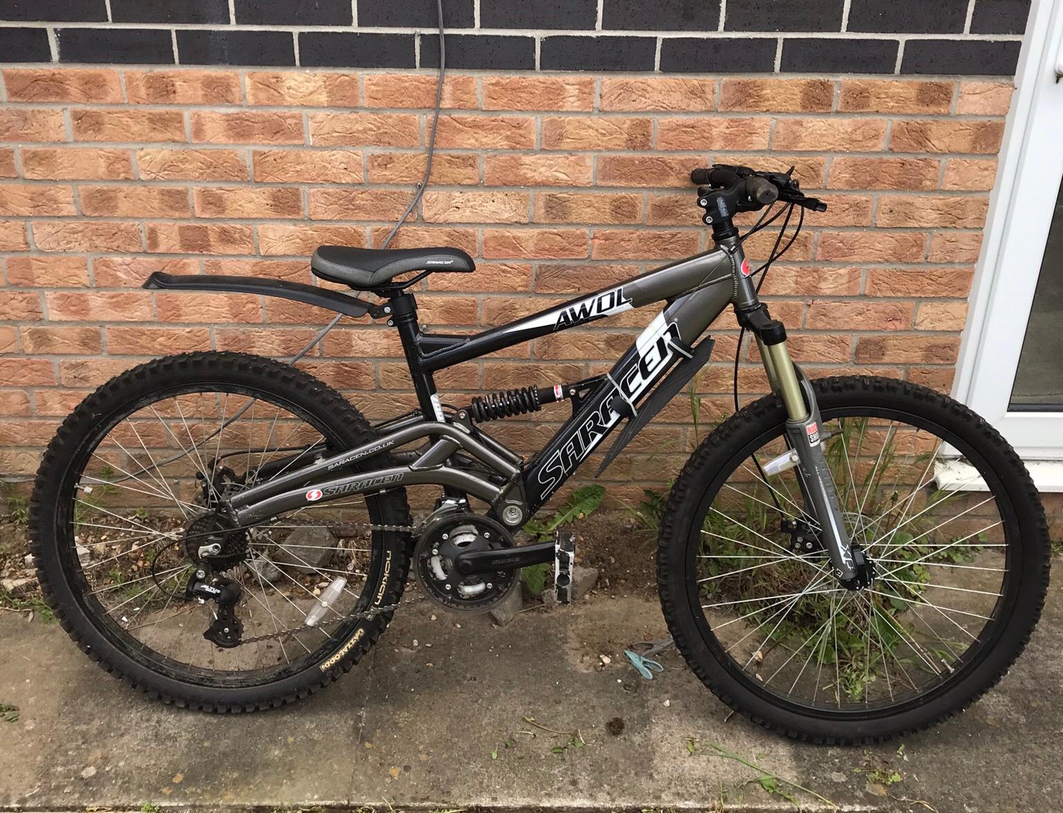 Mountain bike Saracen AWOL with Rock shox in IP24 Breckland for