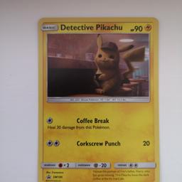 Mint condition cinema only Detective Pikachu Pokemon card, this can't be found in ordinary packs! Happy to post at 50p or will deliver locally. card will come in sleeve and toploader.
Thanks!