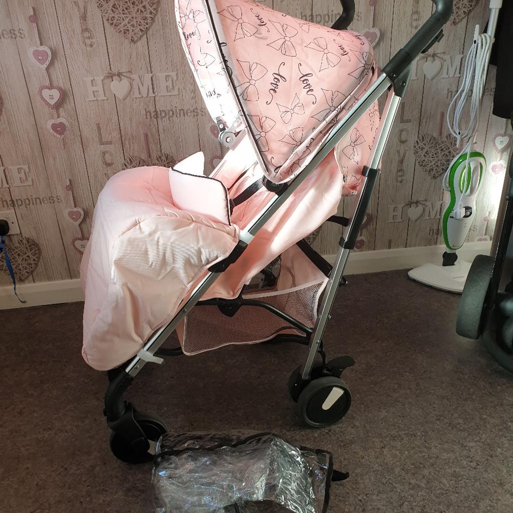 My babiie pink bow hot sale stroller