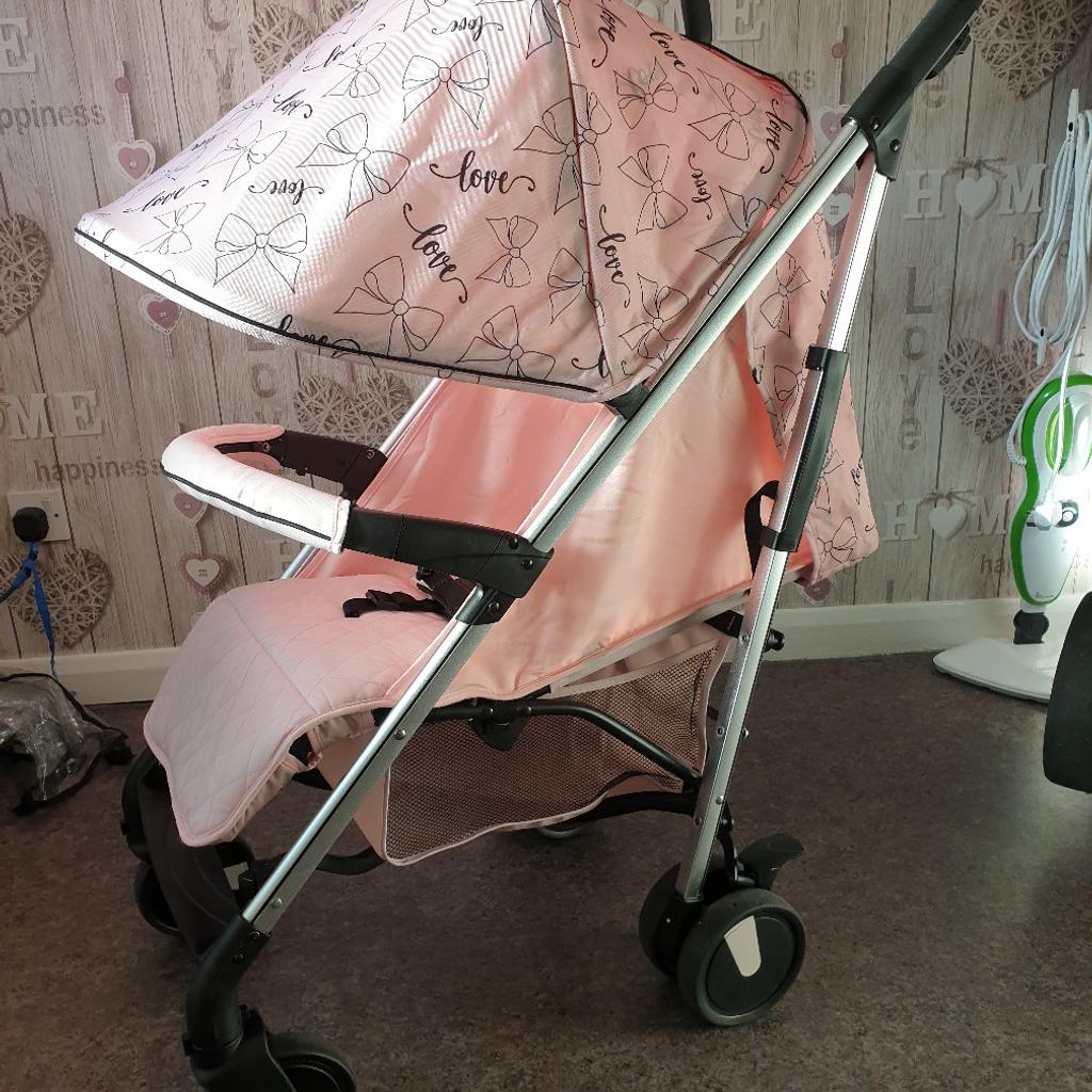 Abbey Catwalk Collection Pink Bows Stroller in Kirklees for