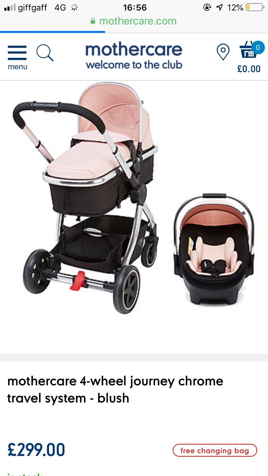 Pink mothercare outlet journey