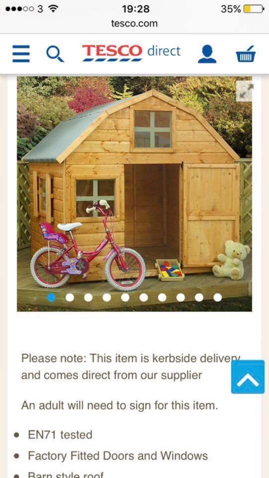 Tesco wooden hot sale playhouse