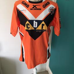 Signed 2015 Castleford Tigers Oliver Holmes Rugby League Match Worn Shirt