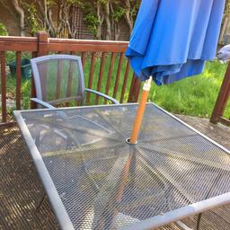 Garden table and 4 chairs for sale 
Collection only