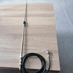 Handscan telescopic radio scanner antenna with centre loading coil BNC.
Comes with 2m coax and fittings. All in great condition.