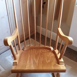 Excellent condition,colour pine wood rocking chair....need space..collect only..was 30 now reduced to £28......SALE..£25.00