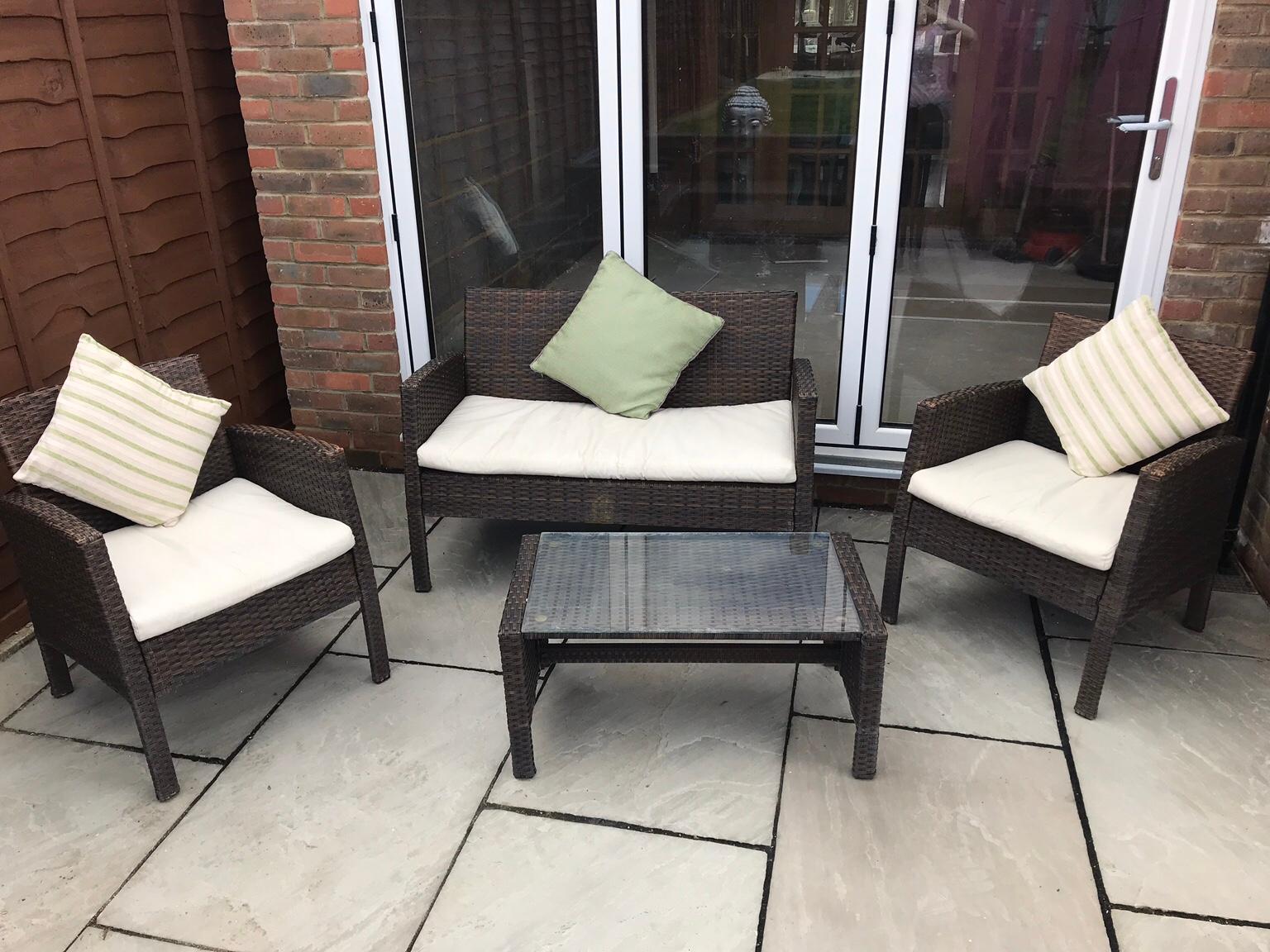 4 piece dunelm rattan garden set in London Borough of Bromley for £145.00 for sale Shpock