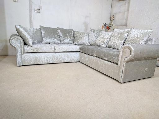 Buy & Sell West Yorkshire Calderdale - Photos for GLP CORNER 2C2 IN SILVER CRUSHED VELVET