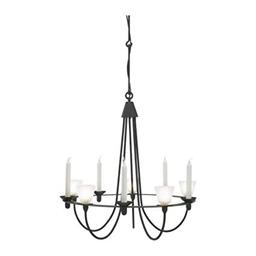 condition: Like New - never used. Bought but never fitted.
Hanging gothic style chandelier - cast iron
Candles and / or light bulbs can be used to illuminate
Takes small halogen bulbs - available from IKEA
minimum drop 112cm
diameter - 60cm
weight: 4.6kg