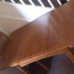 Extendable Table & 3 Chairs 
Used condition but still has a lot of life with it. 
Collection only