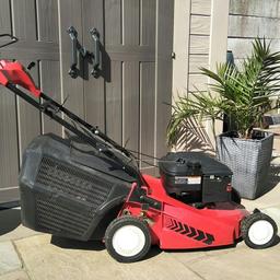 Lawn king self propelled rotary petrol lawnmower with a Briggs and Stratton engine, Starts on first pull. Recently had a full service, Great runner, It also has a built-in rear roller to leave a really good stripe on the grass. First to see will buy.