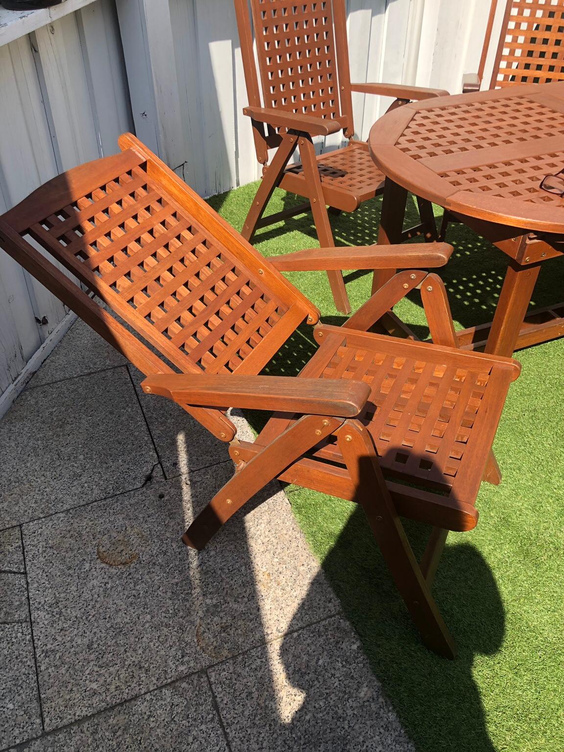 Gartenmöbel Set Teakholz 6teilig mit Auflagen in 42109 Wuppertal für