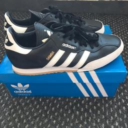 Men’s black Adidas SambaSuper trainers
Size 10.  Brand New, tried on once indoors.