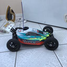 For sale is my hyper 7 nitro rc. In good condition. Upgraded expensive savox servos. Starts and runs spot on. Comes with everything needed to run and includes over 2 litres of 25% fuel. Also brand new pullstart fitted 2 days ago. Wanting £150 or swap for a decent brushless car. Thanks